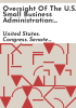 Oversight_of_the_U_S__Small_Business_Administration