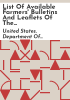 List_of_available_Farmers__bulletins_and_Leaflets_of_the_United_States_Department_of_Agriculture